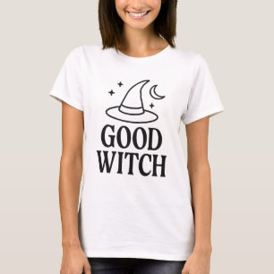 Camiseta Buena Bruja Salón de la Mujer Minimalista Negra