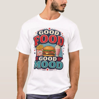 Camiseta Buena Comida Buen Humor Restaurante Retro
