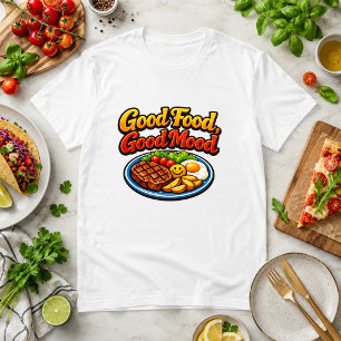 Camiseta Buena Comida, Buena Comida Humor de comida bistec 