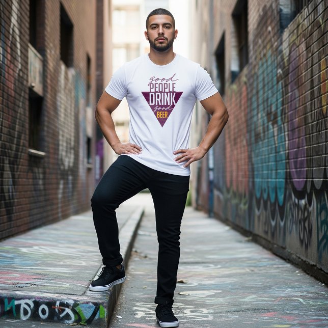 Camiseta Buena gente bebe cerveza buena | Cerveza divertida (Subido por el creador)