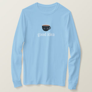 Camiseta Buena Idea Taza de Café Bonita Sudadera Azul