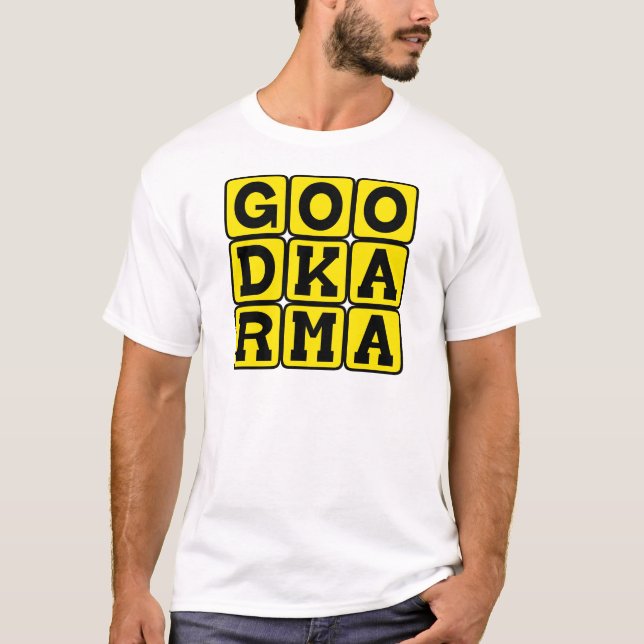 Camiseta Buena Karma, Principio Budista (Anverso)
