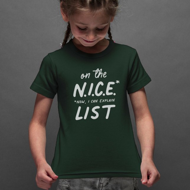 Camiseta Buena lista de lindos Navidades graciosos niños (Subido por el creador)