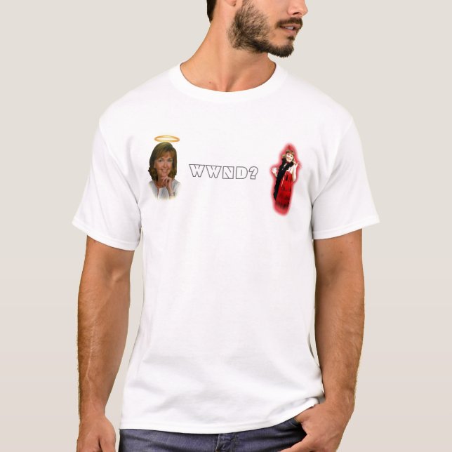 Camiseta ¿Buena mamá, mala mamá, WWND? (Anverso)