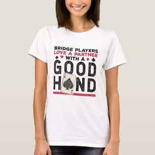 Camiseta Buena mano de Funny Bridge Player Partner