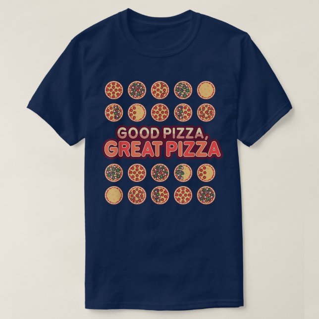 Camiseta Buena Pizza Grandes Toppings Pizza  (Diseño del anverso)
