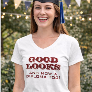 Camiseta Buena presencia y diploma también divertida gradua