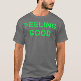 Camiseta Buena Sensación Texto Casual Ropa de Calle