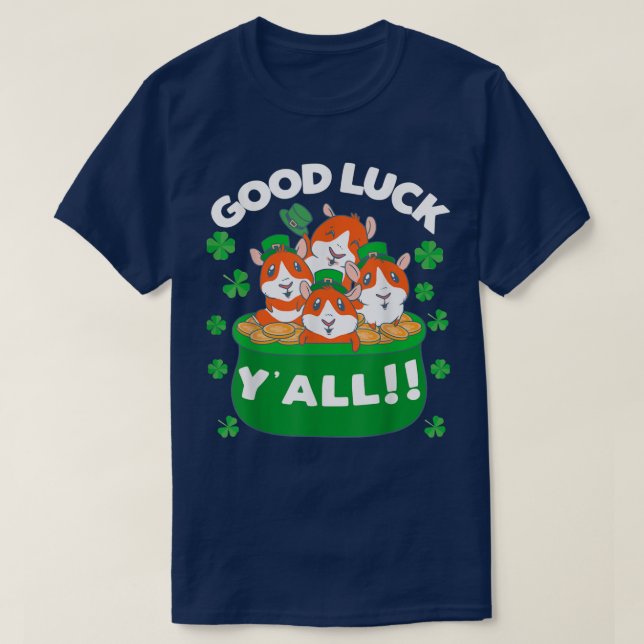 Camiseta Buena suerte Y'all Lucky Irish Pig Guinea St Patri (Diseño del anverso)