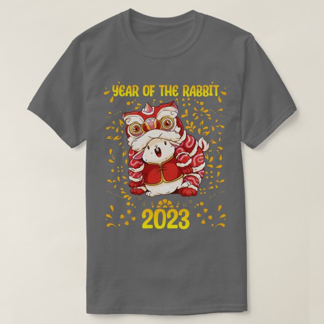 Camiseta Buena suerte Zodiac Feliz Año Nuevo Chino del Rab (Diseño del anverso)
