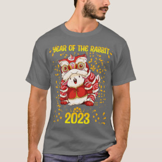 Camiseta Buena suerte Zodiac Feliz Año Nuevo Chino del Rab