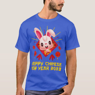 Camiseta Buena suerte Zodiac Feliz Año Nuevo Chino del Rab