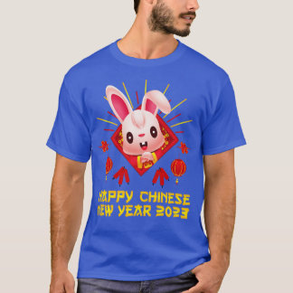 Camiseta Buena suerte Zodiac Feliz Año Nuevo Chino del Rab