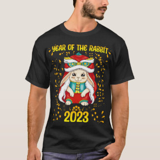 Camiseta Buena suerte Zodiac Feliz Año Nuevo Chino del Rab