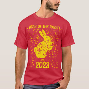Camiseta Buena suerte Zodiac Feliz Año Nuevo Chino del Rab