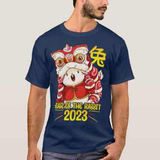Camiseta Buena suerte Zodiac Feliz Año Nuevo Chino del Rab