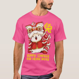 Camiseta Buena suerte Zodiac Feliz Año Nuevo Chino del Rab