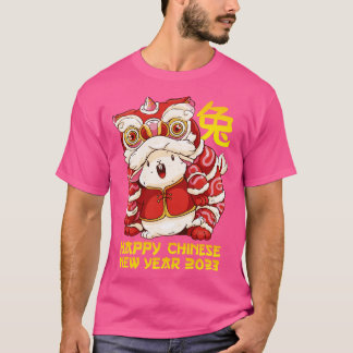 Camiseta Buena suerte Zodiac Feliz Año Nuevo Chino del Rab