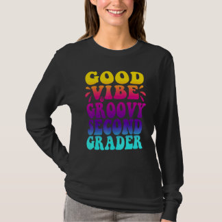 Camiseta Buena Vibra & Groovy Estudiante de Segundo Grado,