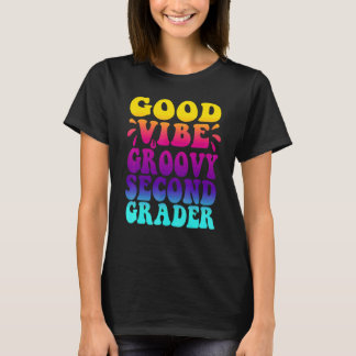 Camiseta Buena Vibra & Groovy Estudiante de Segundo Grado,