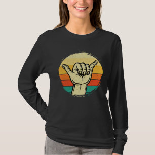 Camiseta Buena Vibra Señal de Mano Shaka Surf Tabla de Su