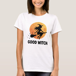 Camiseta Buenas Brujas Flying Moon Silhouette Halloween mod