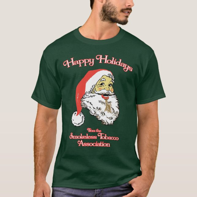 Camiseta Buenas fiestas - asociación del tabaco sin humo (Anverso)