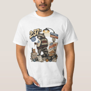 Camiseta Buenas Ideas Comienzan Mañana Mapache Divertido No