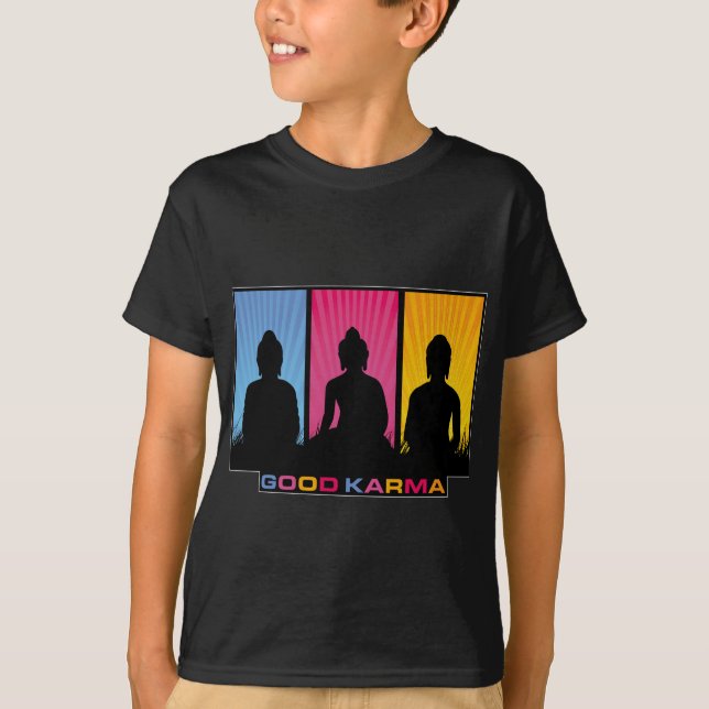 Camiseta Buenas karmas Buddhas (Anverso)