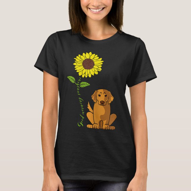 Camiseta Buenas mañanas Sunshine Golden Retriever Moth (Anverso)