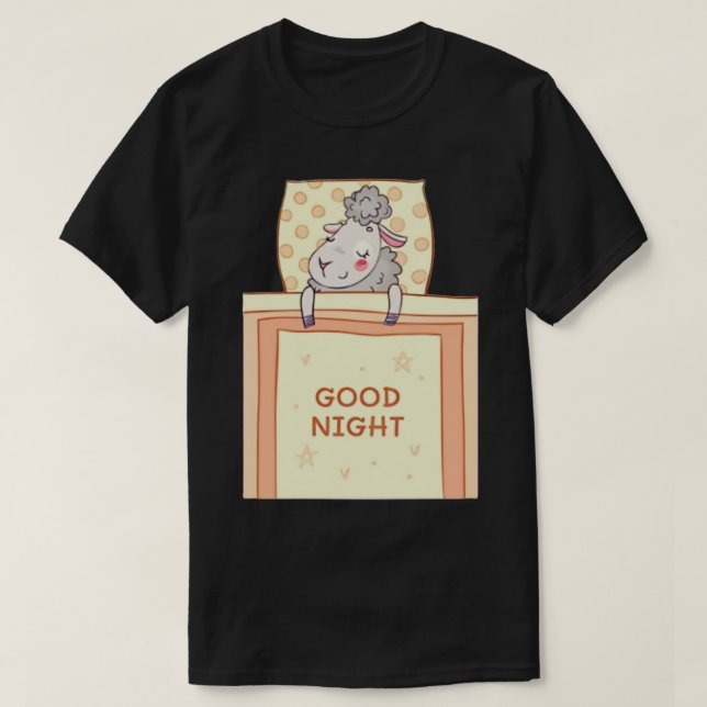 Camiseta Buenas noches bebé oveja (Diseño del anverso)