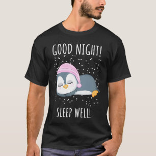 Camiseta Buenas noches Dormir bien Pingüino Para Niños