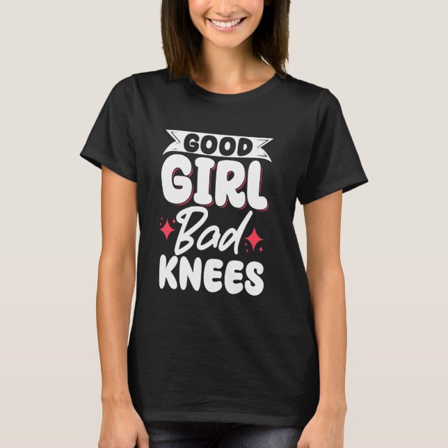 Camiseta Buenas rodillas malas Chicas (Anverso)