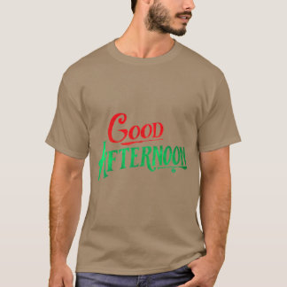 Camiseta Buenas tardes desde Gráfico Rojo y Verde Espiritad