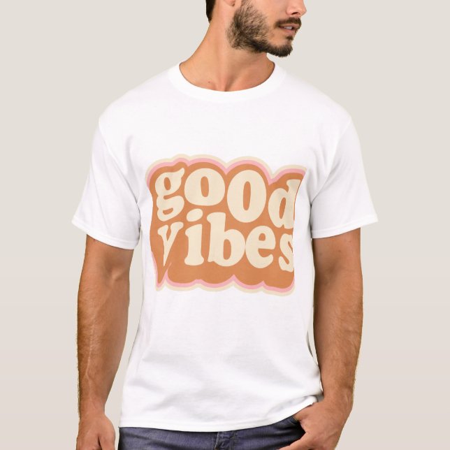 Camiseta Buenas Vibas Retro. (Anverso)