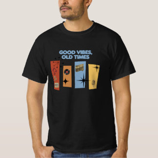Camiseta Buenas vibraciones en épocas anteriores retro