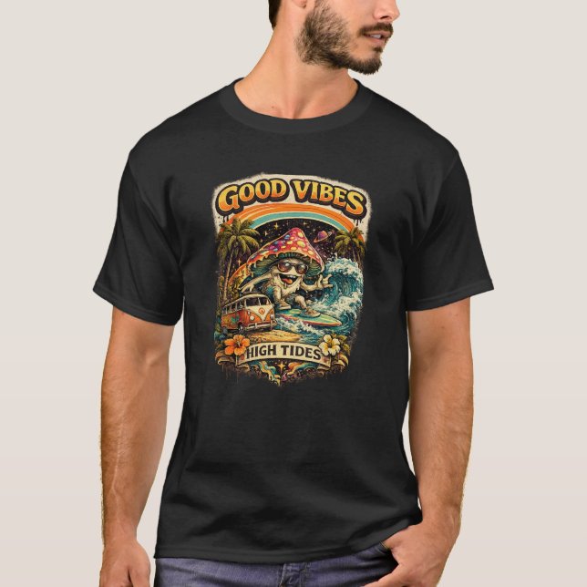 Camiseta Buenas Vibraciones Mareas Altas (Anverso)