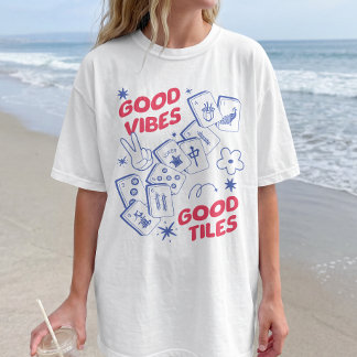 Camiseta Buenas Vibraciones Retro Mahjong