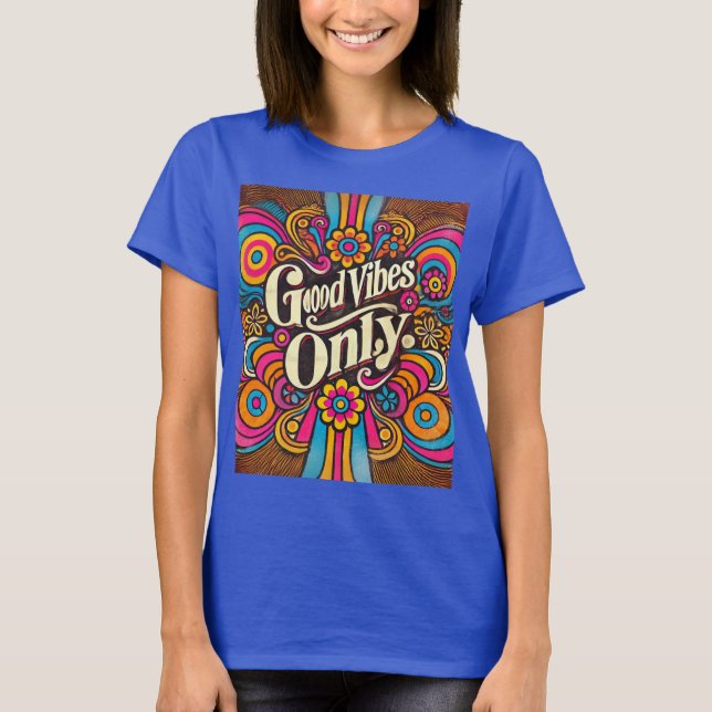 Camiseta Buenas vibraciones sólo retro Groovy (Anverso)