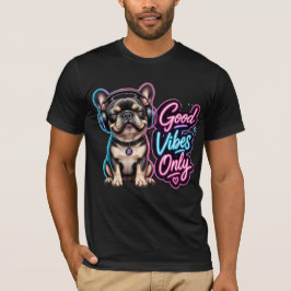 Camiseta Buenas Vibraciones Sólo Tipografía Neon de Bulldog