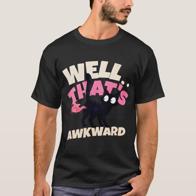 Camiseta Bueno Eso Es Incómodo Funny Ghost Cat Meme (Anverso)