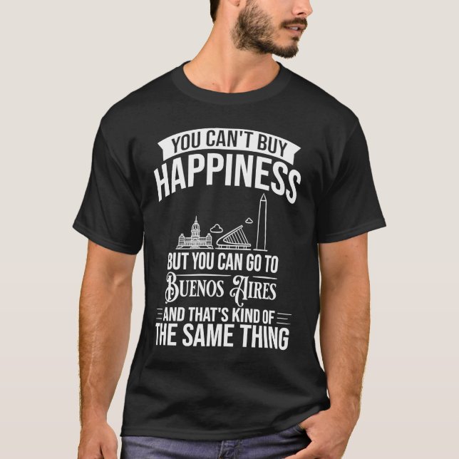 Camiseta Buenos Aires Argentina City Skyline Map Travel (Anverso)