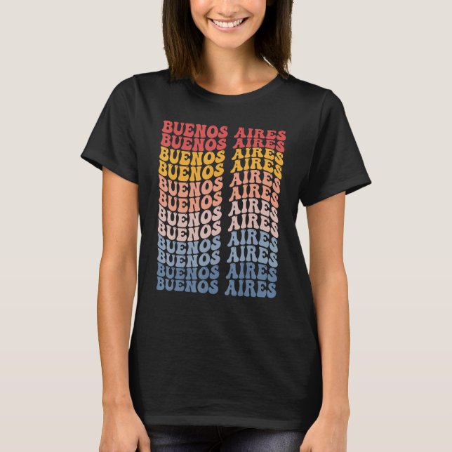 Camiseta Buenos Aires City Groovy Retro (Anverso)