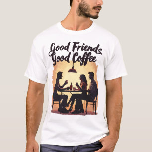 Camiseta Buenos amigos, buen café