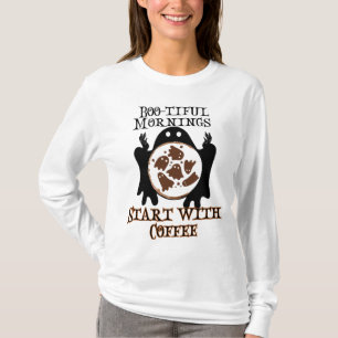 Camiseta Buenos días Comenzar con café.w