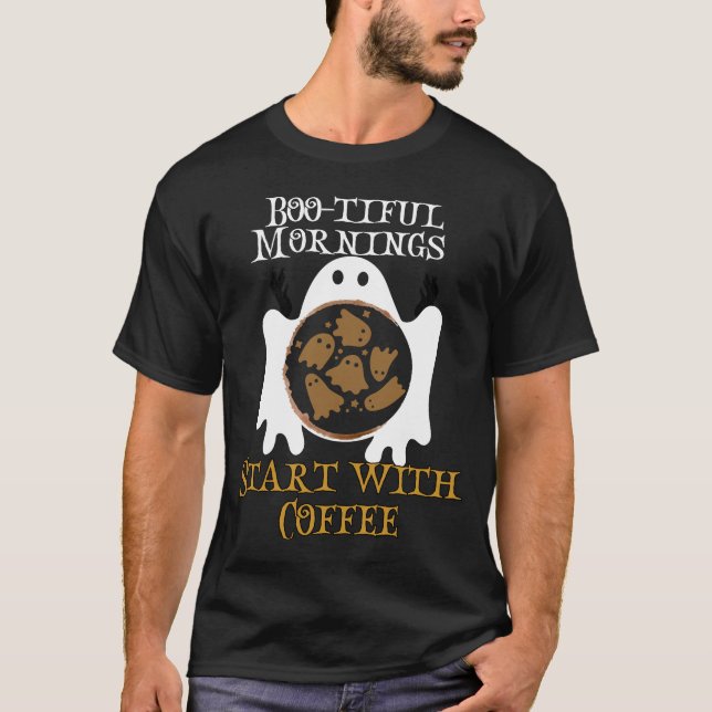 Camiseta Buenos días Comience con el café.b (Anverso)