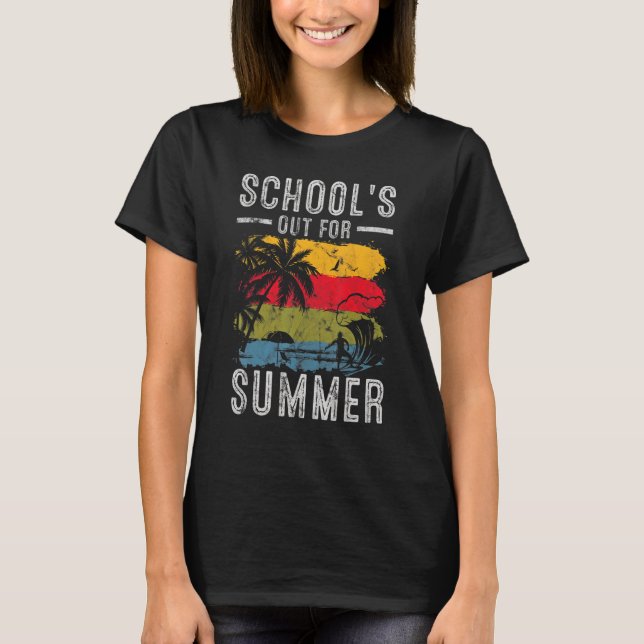 Camiseta Buenos días escuela Hola verano Retro 70 Escuela f (Anverso)