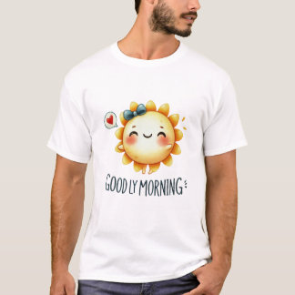 Camiseta Buenos días estilo Cute, Kawai