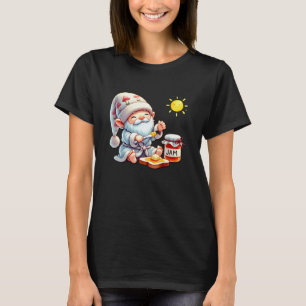 Camiseta Buenos Días Gnomo Con Tarro De Mermelada Para El V