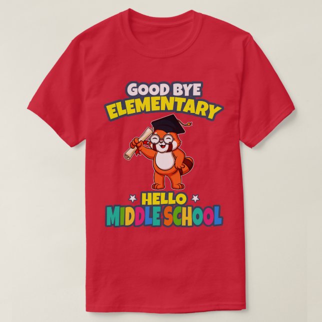 Camiseta Buenos días Graduación de la Escuela Primaria Hola (Diseño del anverso)